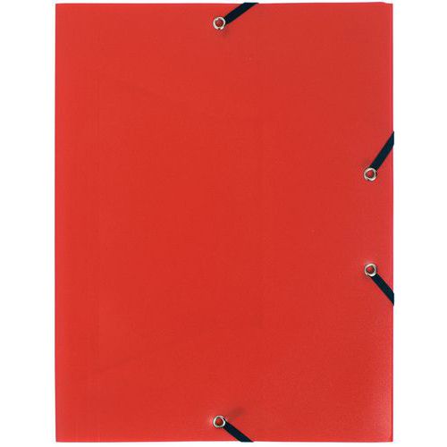 Chemise à lastique 3 Rabats Pp 4/10e Opaque Eco A4 Rouge