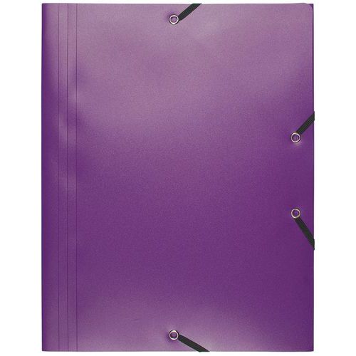 Chemise à lastique 3 Rabats Pp 4/10e Opaque Eco A4 Violet