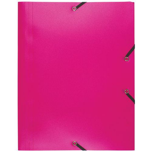 Chemise à lastique 3 Rabats Pp 4/10e Opaque Eco A4 Fuschia