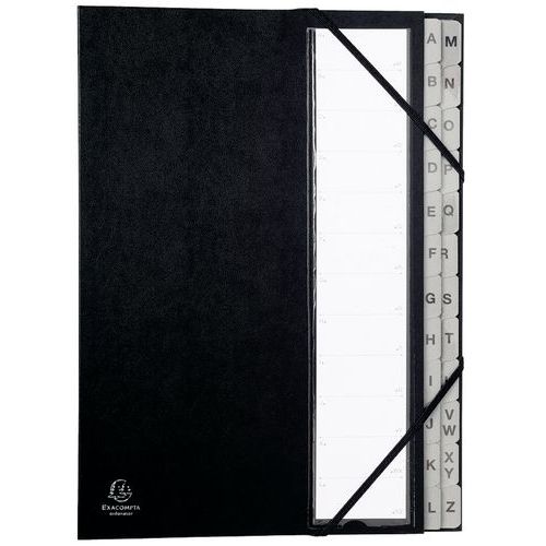 Trieur Rigide Ordonator Extensible 24 Compartiments A-z Noir