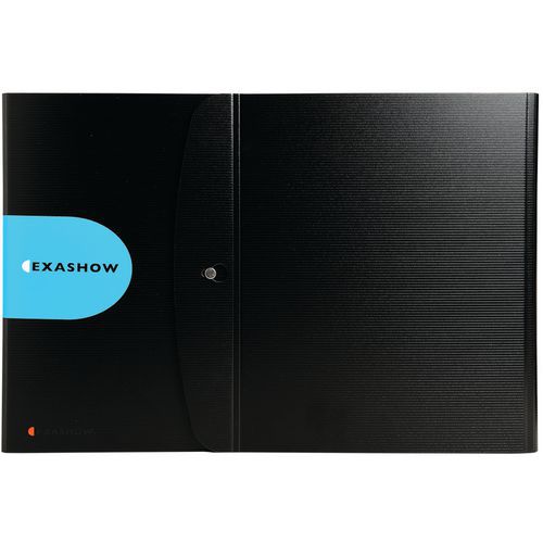 Classeur De Présentation Exashow Pp 4 Anneaux 30mm A3 Noir