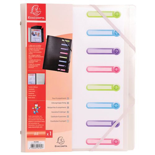 Set De 10 Trieurs Pp 3 Rabats 8 Compartiments Assortis