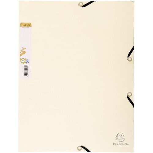 Chemise 3 Rabats à lastique Carte Recyclée 380g/m2 A4 Sable