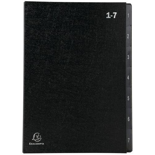 Trieur Rigide Ã‰conomique Ordonator 7 Cases 24x34cm Noir