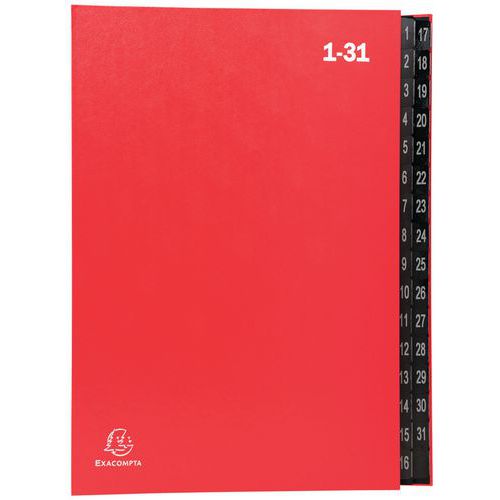Trieur Rigide Ã‰conomique Ordonator 32 Cases 24x34cm Rouge