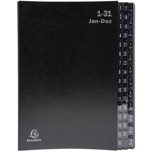 Trieur Rigide Ã‰conomique Ordonator 32 Cases 24x34cm Noir