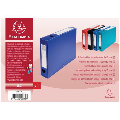 Boite De Classement à Pression 60mm Pp 7/10e Opaque A4 Bleu