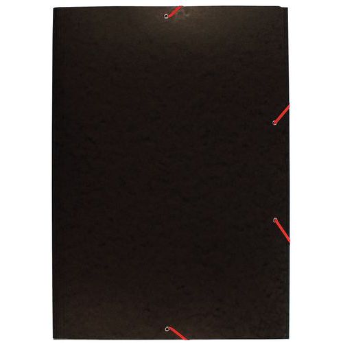 Chemise à lastique 3 Rabats Carte Lustrée 600gm² - A2 Noir