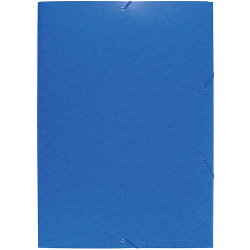 Chemise à lastique 3 Rabats Carte Lustrée 600gm² - A2 Bleu