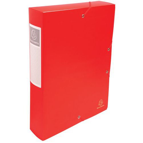 Boite De Classement Exabox Dos 60mm Pp 7/10e Opaque A4 Rouge