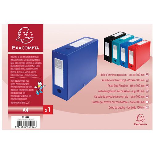 Boite Classement à Pression 100mm Pp 7/10e Opaque A4 Bleu