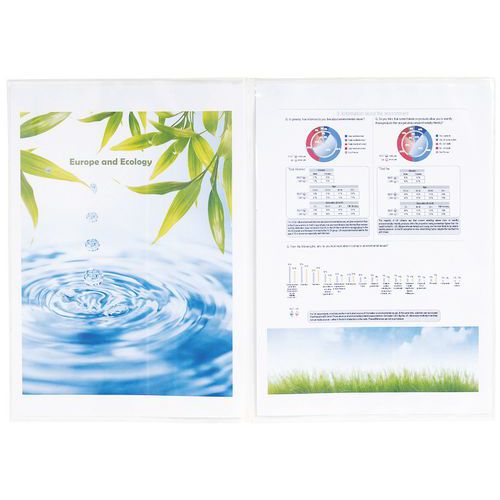 Sachet 10 Ã‰tui Protection Double Pvc Lisse 15/100 A4 Cristal