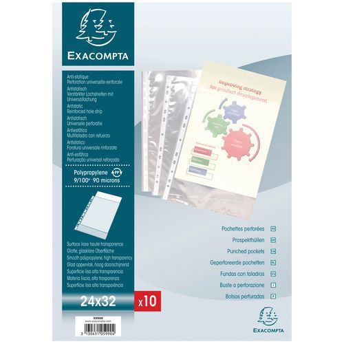 Pochettes Perforées Pp 9/100e Cristal