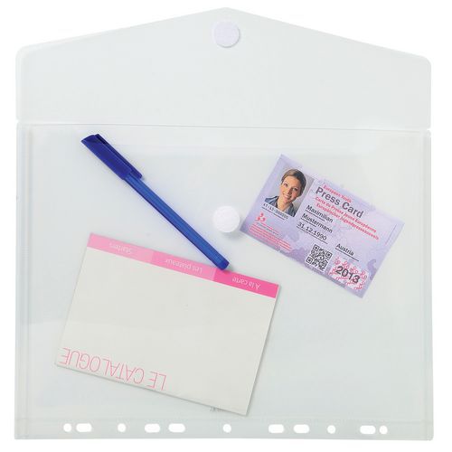 Sachet De 5 Pochettes-enveloppes Perforées Pp A4 Incolore