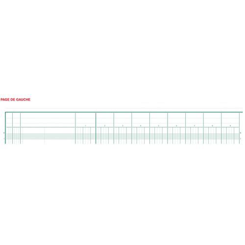 Piqûre 25x32cm 22 Colonnes Sur 2 Pages 24 Lignes 80 Pages