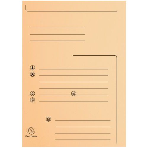 Set 25 Chemises 2 Rabats Super 250 Contact 24x32cm Assorties