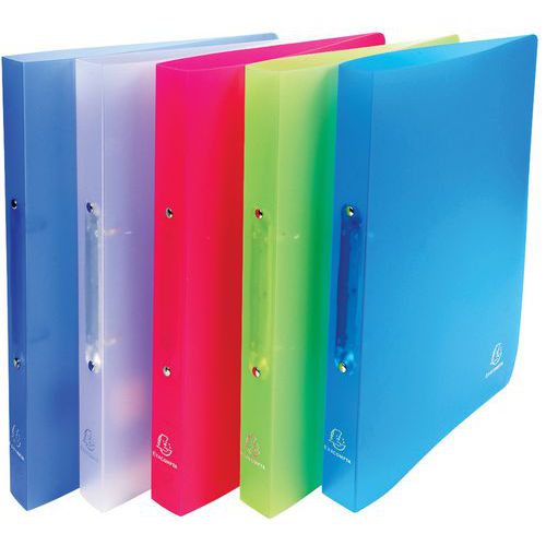 Set 20 Classeurs 2 Anneaux 20 Mm Pp Chromaline A4 Assortis