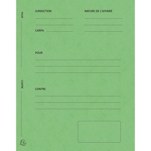 Paquet 25 Dossiers Plaidoirie pour/contre 25x32cm Tilleul