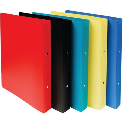 Set 20 Classeurs 2 Anneaux Pp Opaque A4 Maxi Assortis
