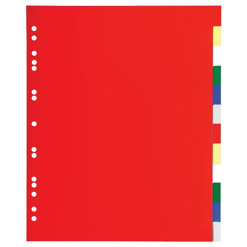Set De 12 Intercalaires Pp Souple A4 Maxi Assortis