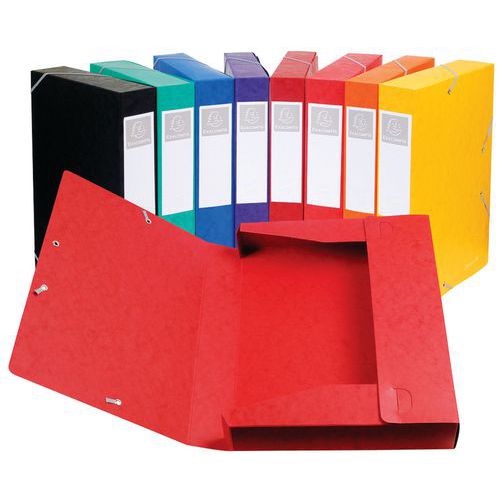Set De 10 Boites Livrée À Plat Cartobox 50mm A4 Assorties