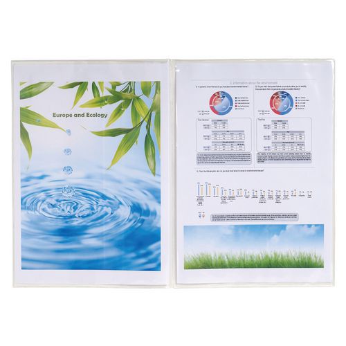 Sachet De 10 Étuis De Protection Doubles Pp A4 Cristal