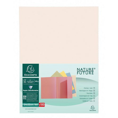 Paquet 100 Chemises 1 Rabat Super 180 - 24x32cm Bulle