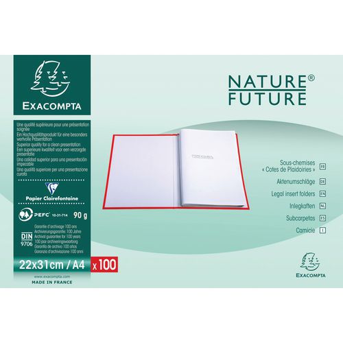Paquet De 100 Cotes De Plaidoiries 22x31cm Blanc