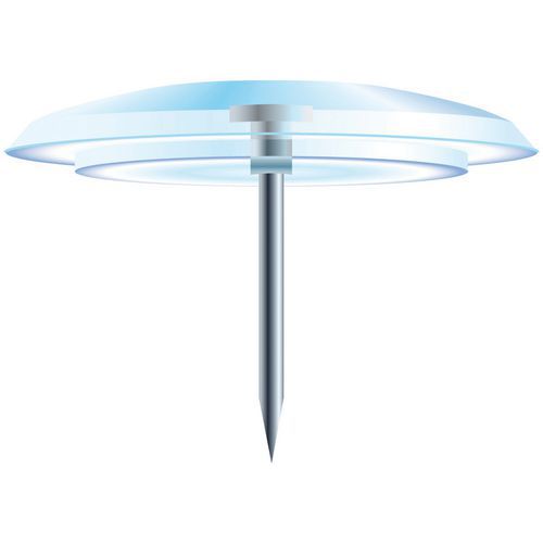 Boîte 40 Punaise Pointe 7mm Diamètre 10mm Cristal Translucid