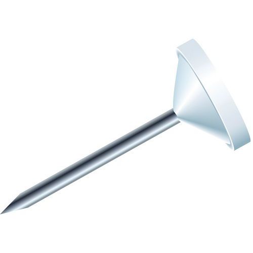 Boîte De 100 Épingles Tête Plate Unie Pointe 8mm Blanc