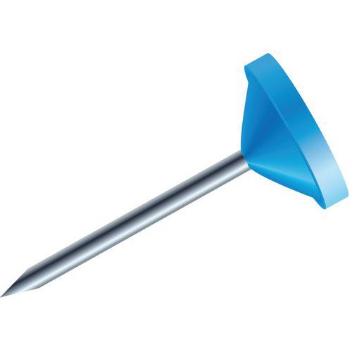 Boîte De 100 Épingles Tête Plate Unie Pointe 8mm Bleu Clair