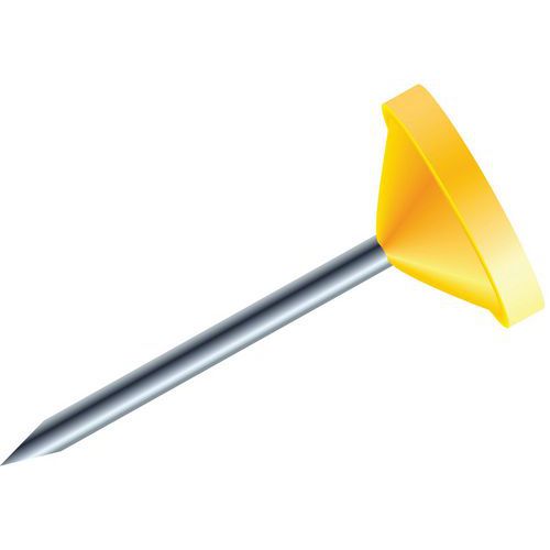 Boîte De 100 Épingles Tête Plate Unie Pointe 8mm Jaune