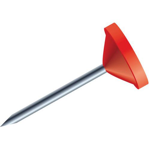 Boîte De 100 Épingles Tête Plate Unie Pointe 8mm Rouge