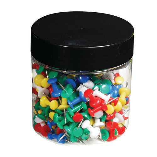 Boîte de 200 épingles push pins hauteur de pointe 7mm Boîte de 200 épingles push pins hauteur de pointe 7mm