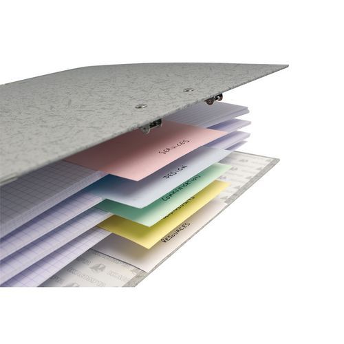 Paquet 100 fiches intercalaires perforées 105x240mm Paquet 100 fiches intercalaires perforées 105x240mm