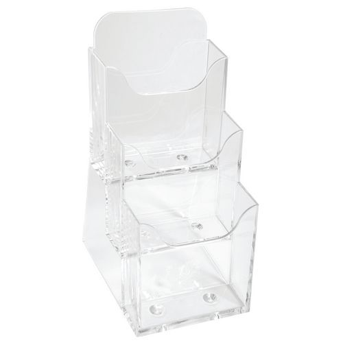 Distributeur Monobloc Prospectus (1/3 A4) 3 Cases Cristal