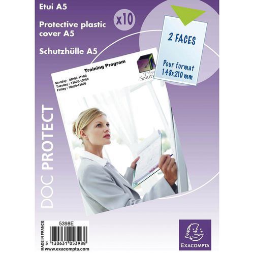 20 PCS A4 Portefeuilles En Plastique Transparent Fichier Dossier EUR 19,18 - FR