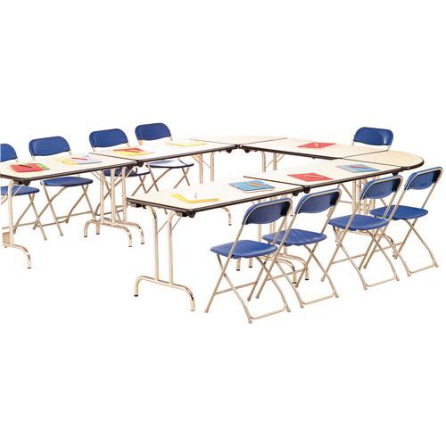Table modulaire pliante - Piètement chromé - Rectangulaire Table modulaire pliante - Piètement chromé - Rectangulaire
