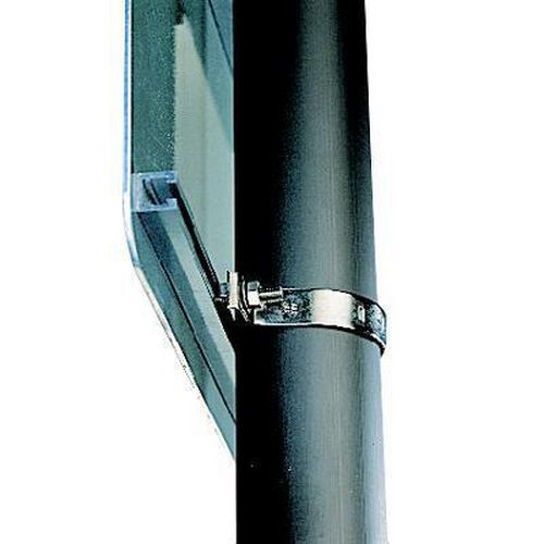 Bride de fixation acier inoxydable pour panneaux 76mm - Robuste et durable - Voirie