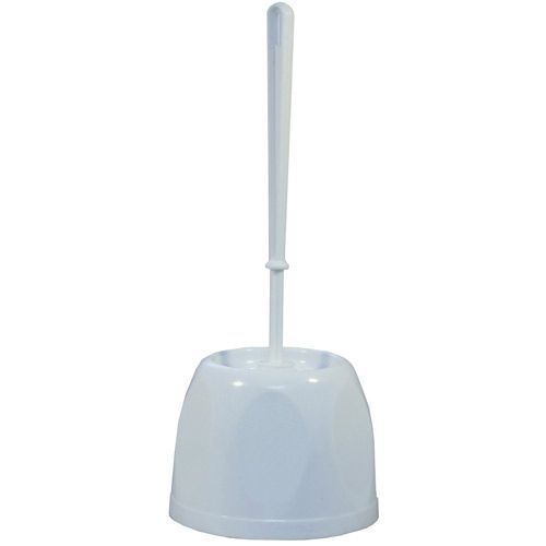 Balayette WC et support ouvert en plastique - Design moderne et hygiénique - Accessoire salle de bain essentiel