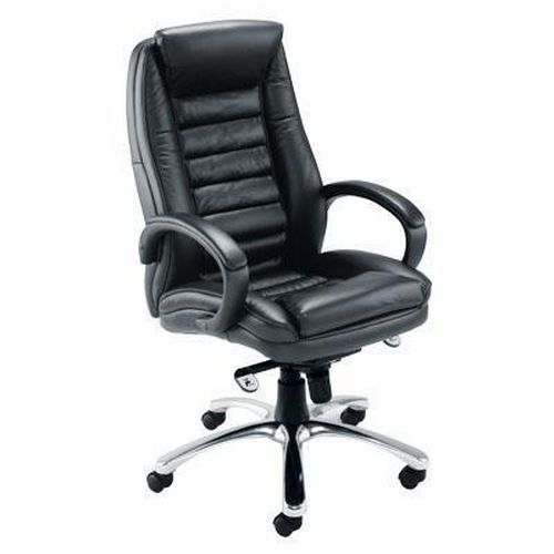 Fauteuil de direction cuir noir dossier haut - Confort 8h - Réglable - Idéal bureau