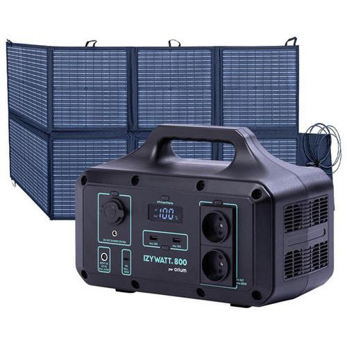 Station Portative Izywatt 800 + Panneau Solaire Pliant 160w