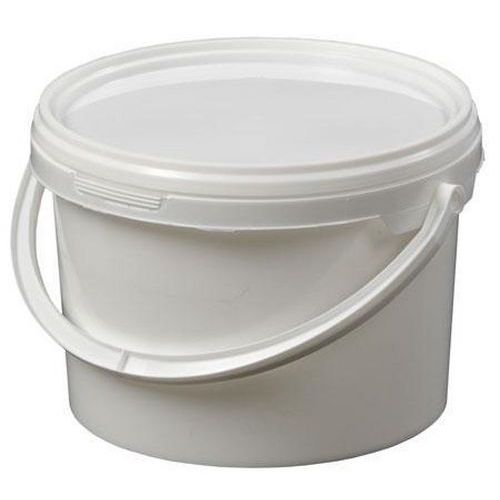 Seau plastique blanc 3L avec couvercle - Lot de 25 - Polypropylène résistant - Idéal stockage