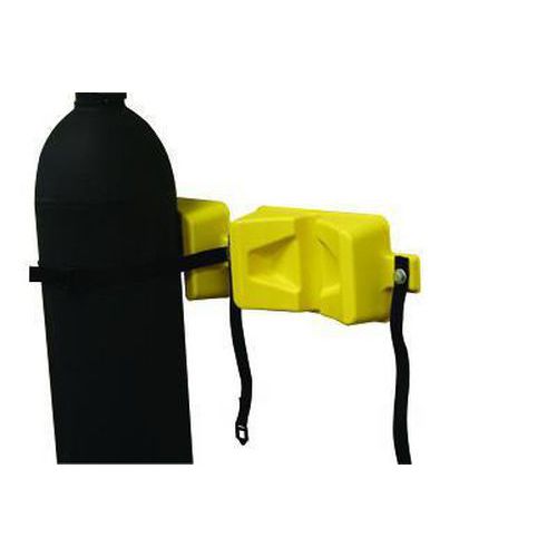 Support mural simple pour bouteilles de gaz - 75mm bras - 380mm hauteur - Rétention sécurisée