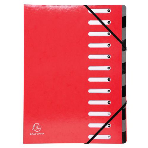 Trieur Harmonika Iderama 12 Compartiments Rouge