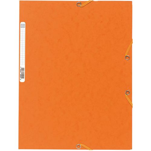 Chemise 3 Rabats Carte Lustrée 400g/m2 A4 Orange