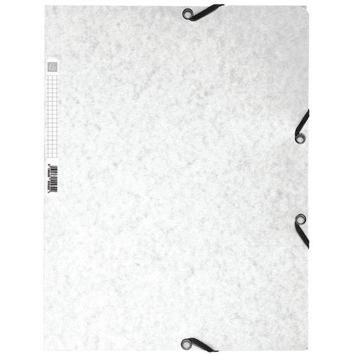 Chemise 3 Rabats Carte Lustrée 400g/m2 A4 Blanc