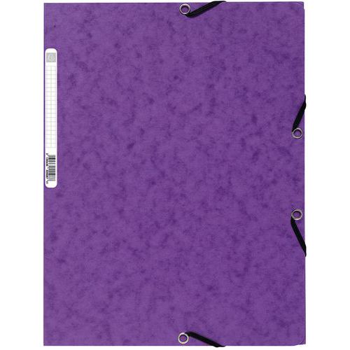 Chemise 3 Rabats Carte Lustrée 400g/m2 A4 Violet