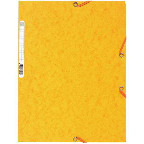Chemise 3 Rabats Carte Lustrée 400g/m2 A4 Jaune