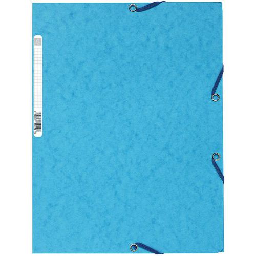 Chemise 3 Rabats Carte Lustrée 400g/m2 A4 Turquoise